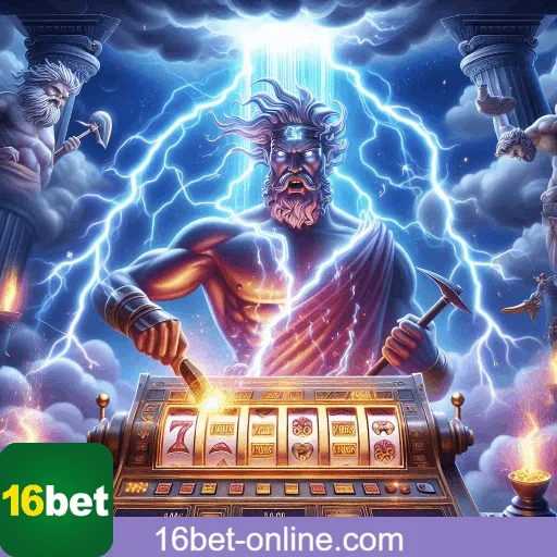 Visual apresentando slots populares da 16BET com jackpots progressivos e oportunidades de ganhos altos.